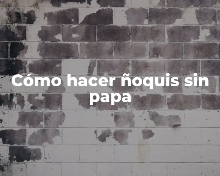 Cómo hacer ñoquis sin papa