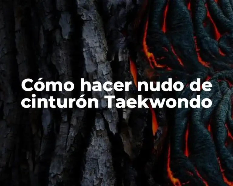 Cómo hacer nudo de cinturón Taekwondo