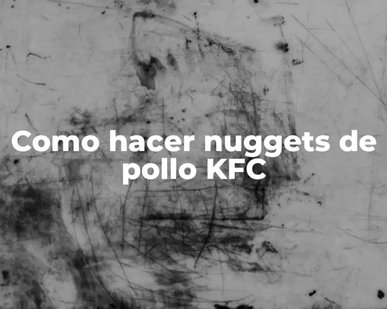 Como hacer nuggets de pollo KFC