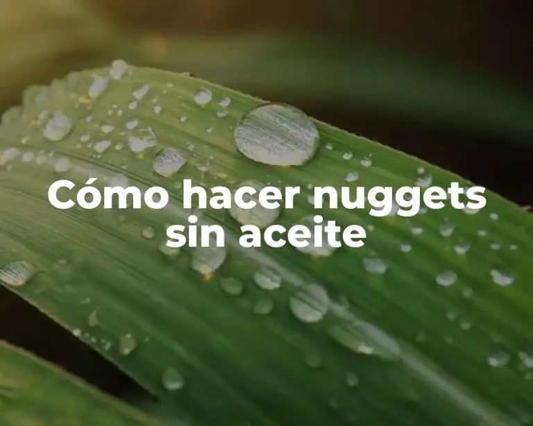 Cómo hacer nuggets sin aceite