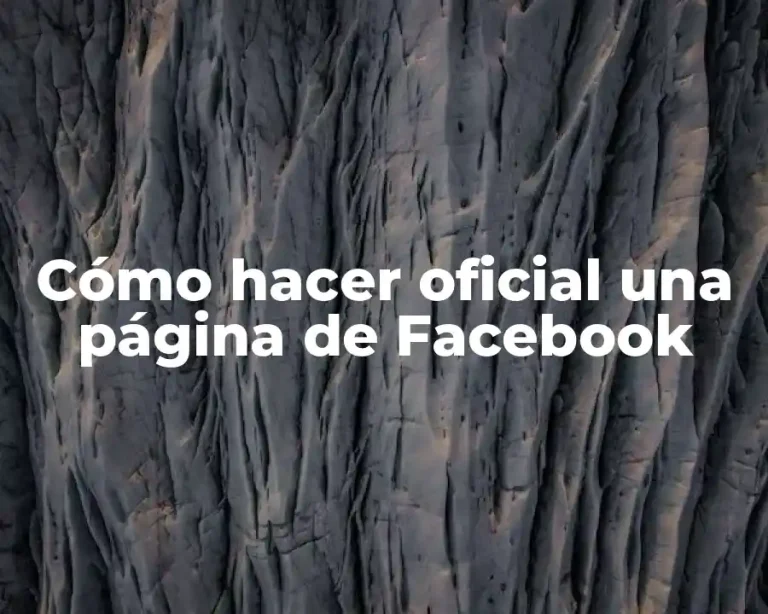 Cómo hacer oficial una página de Facebook