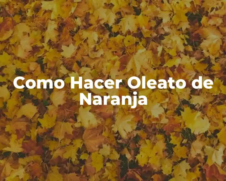 Como Hacer Oleato de Naranja
