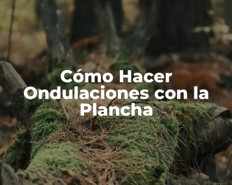 Cómo Hacer Ondulaciones con la Plancha