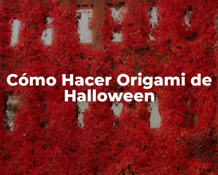 Cómo Hacer Origami de Halloween