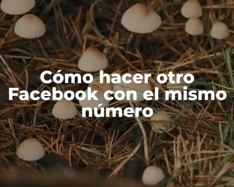 Cómo hacer otro Facebook con el mismo número
