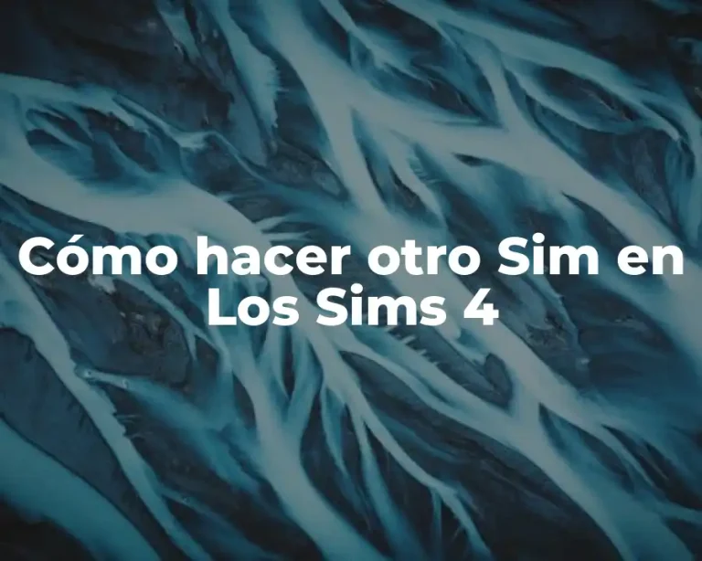 Cómo hacer otro Sim en Los Sims 4