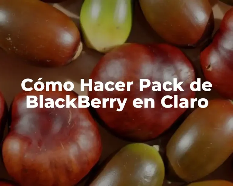Cómo Hacer Pack de BlackBerry en Claro