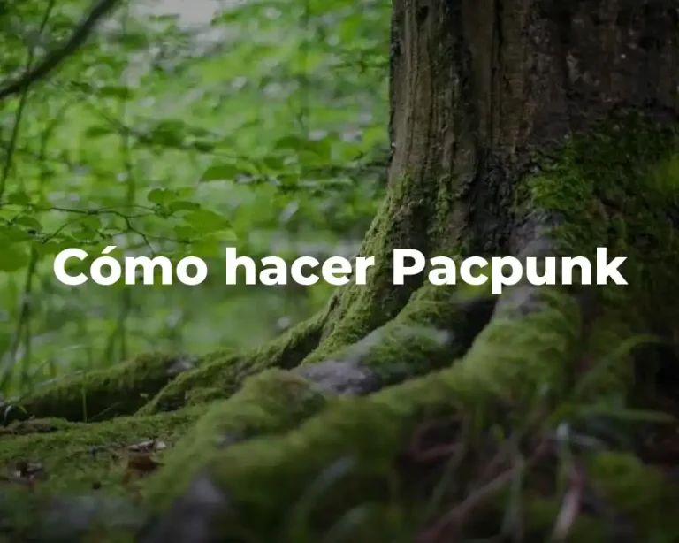 Cómo hacer Pacpunk