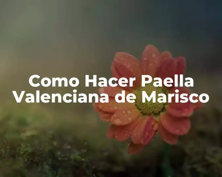 Como Hacer Paella Valenciana de Marisco