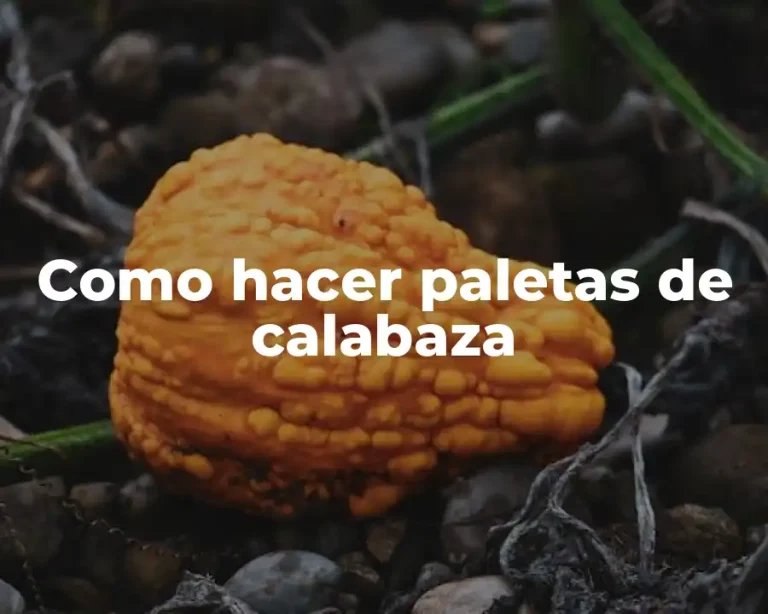 Como hacer paletas de calabaza