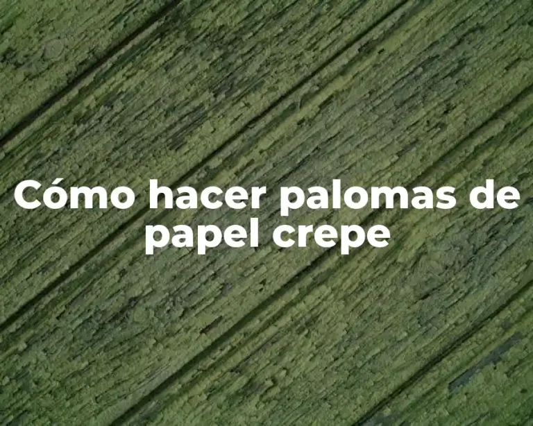 Cómo hacer palomas de papel crepe