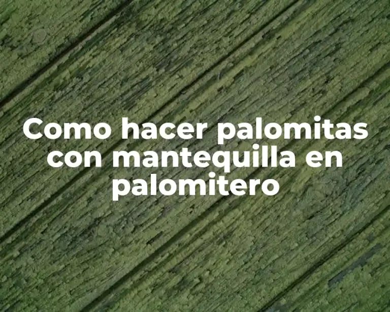 Como hacer palomitas con mantequilla en palomitero