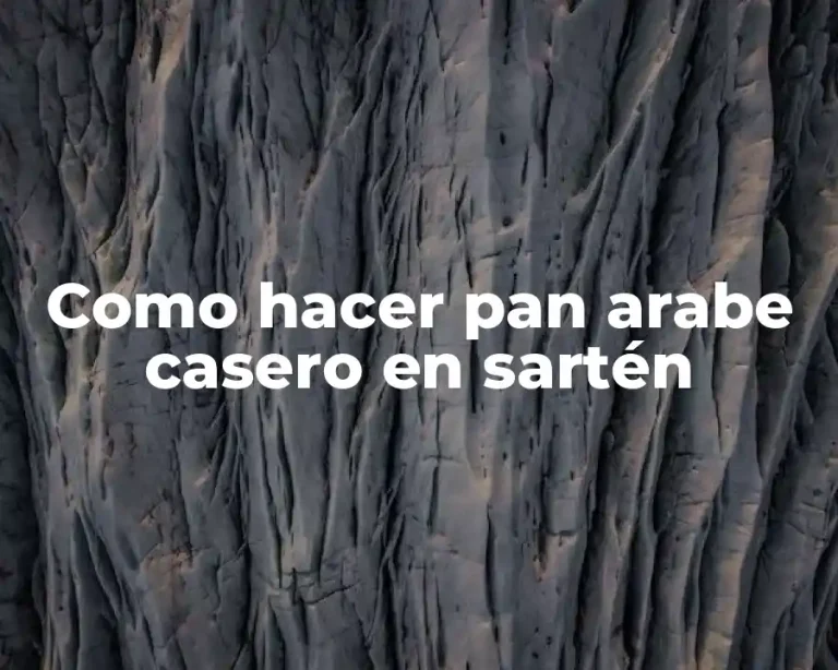 Como hacer pan arabe casero en sartén