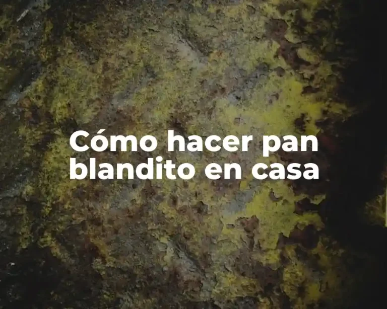 Cómo hacer pan blandito en casa