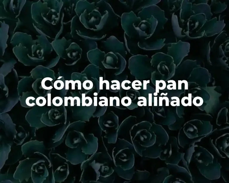Cómo hacer pan colombiano aliñado