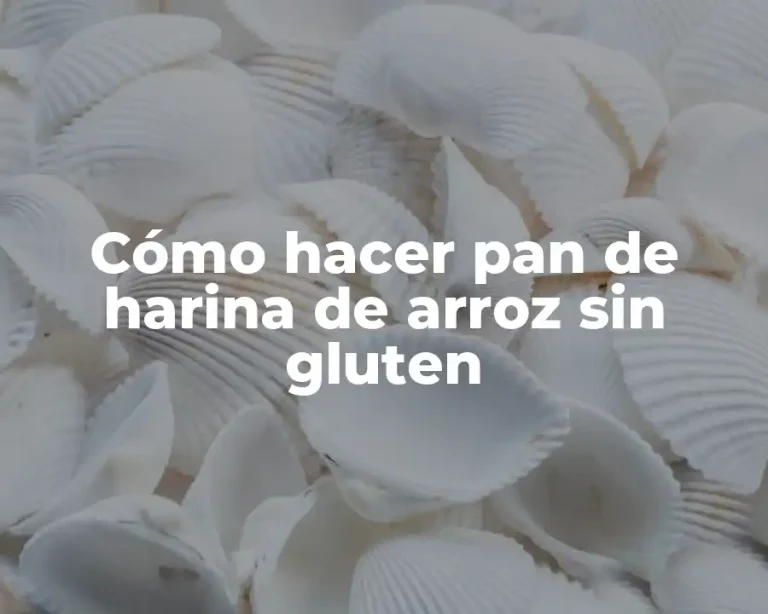 Cómo hacer pan de harina de arroz sin gluten