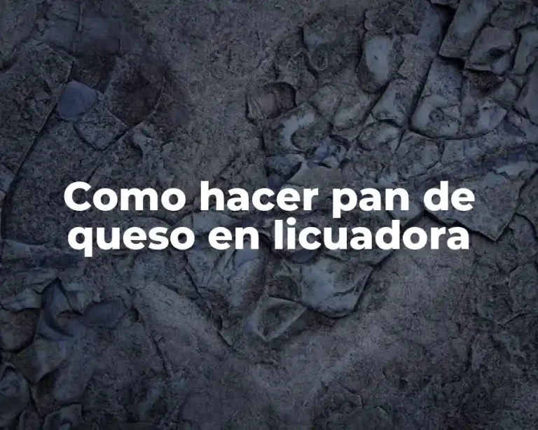 Como hacer pan de queso en licuadora