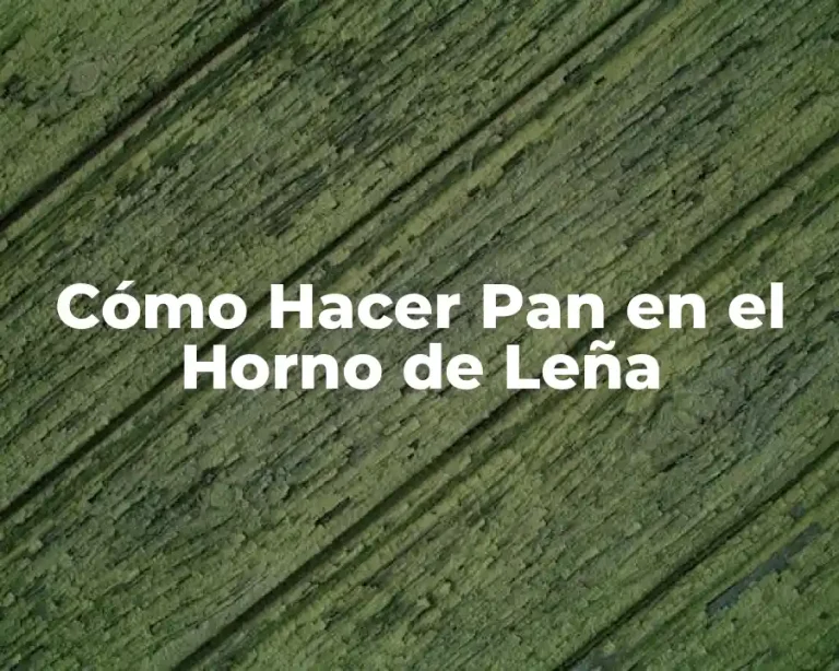 Cómo Hacer Pan en el Horno de Leña