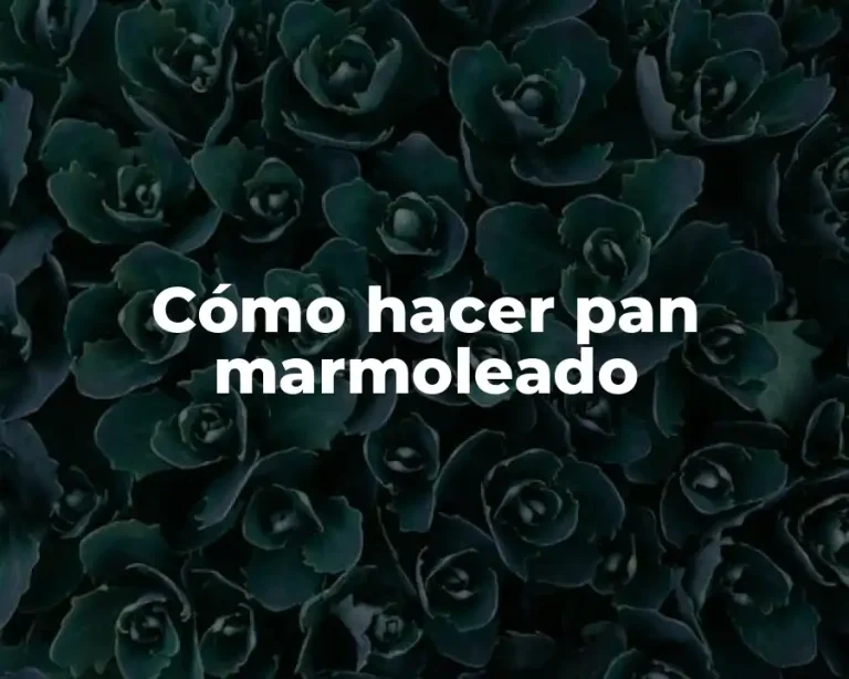 Cómo hacer pan marmoleado