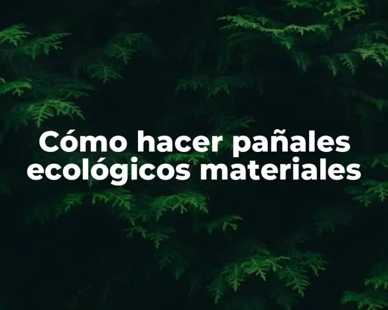 Cómo hacer pañales ecológicos materiales