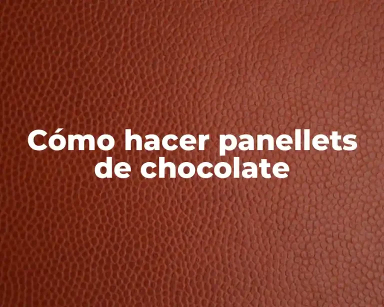 Cómo hacer panellets de chocolate