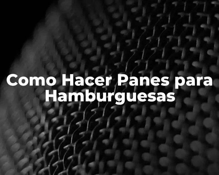 Como Hacer Panes para Hamburguesas