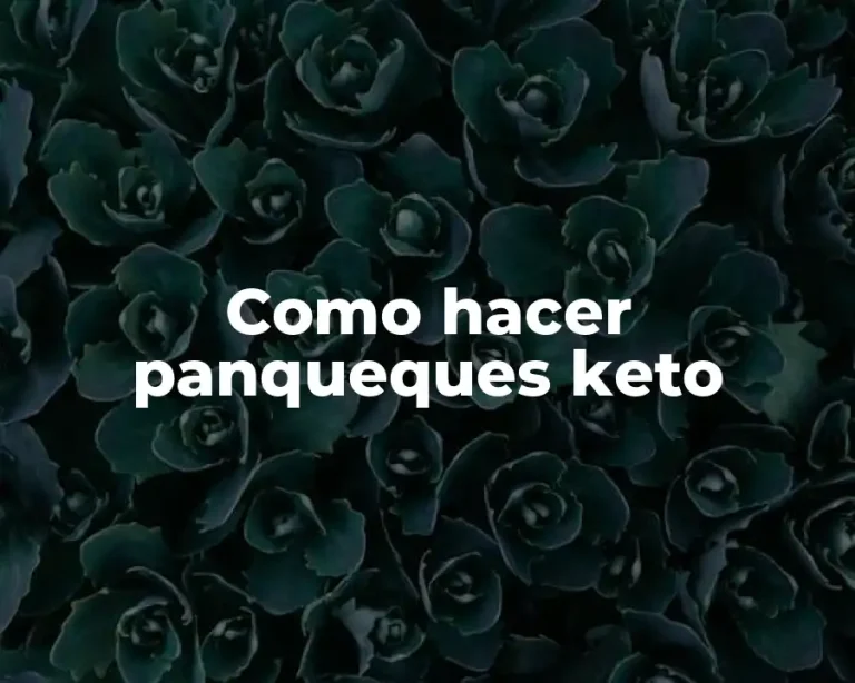 Como hacer panqueques keto
