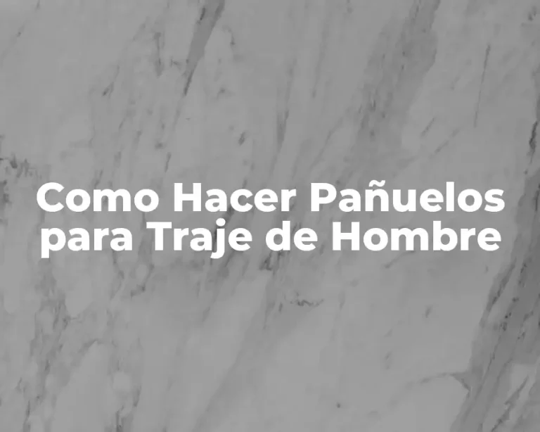 Como Hacer Pañuelos para Traje de Hombre