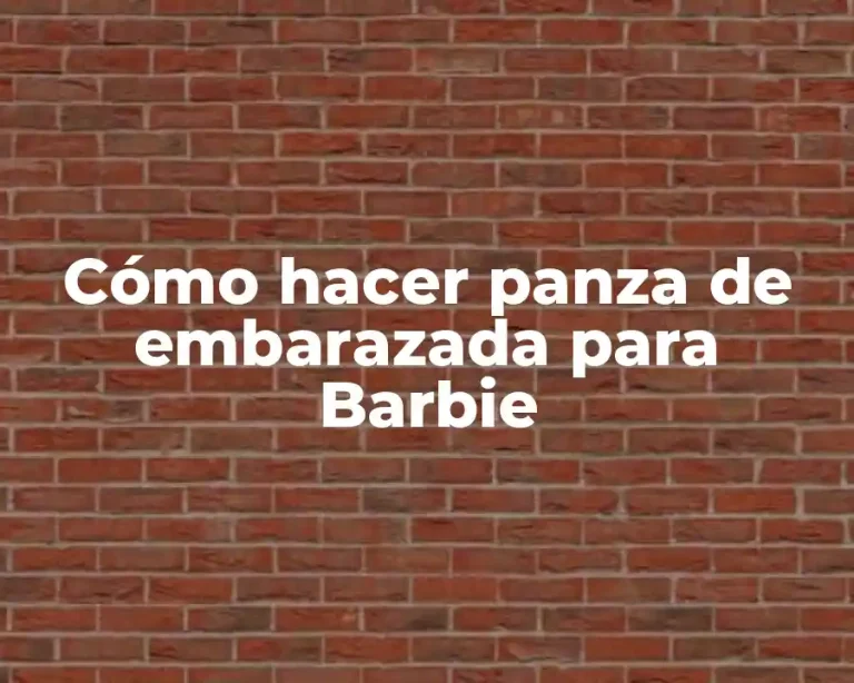 Cómo hacer panza de embarazada para Barbie