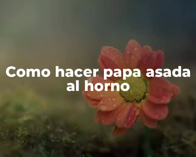 Como hacer papa asada al horno