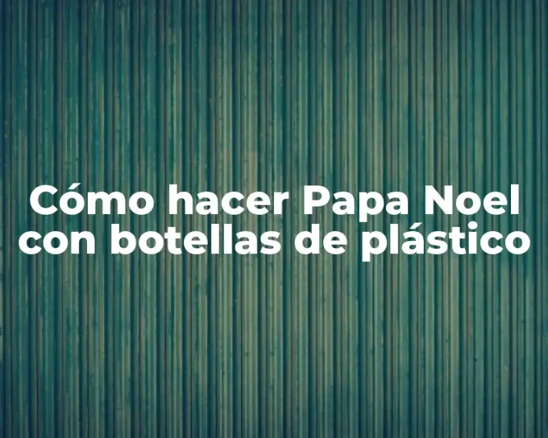 Cómo hacer Papa Noel con botellas de plástico