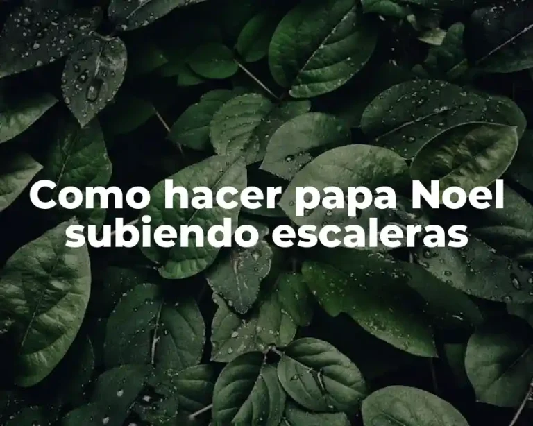 Como hacer papa Noel subiendo escaleras