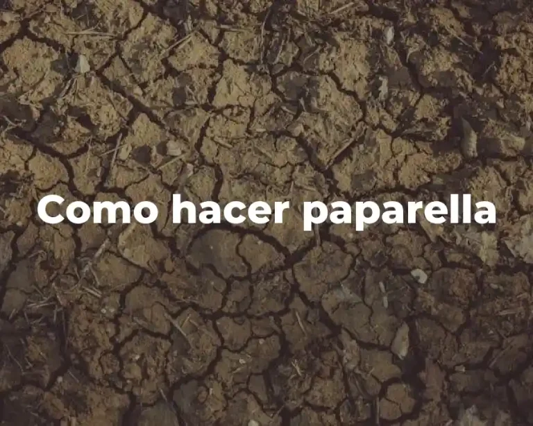 Como hacer paparella