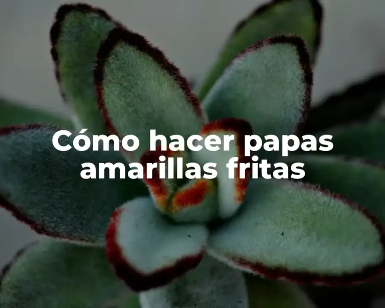 Cómo hacer papas amarillas fritas