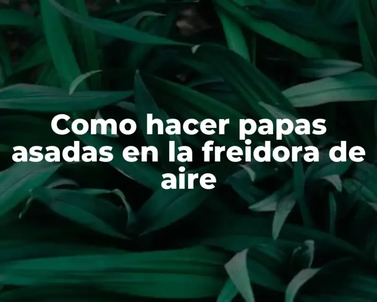Como hacer papas asadas en la freidora de aire