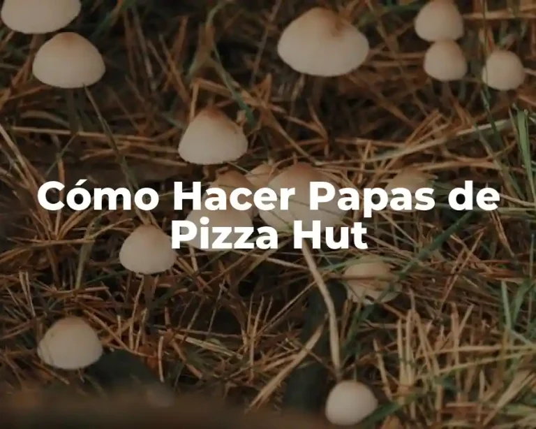 Cómo Hacer Papas de Pizza Hut