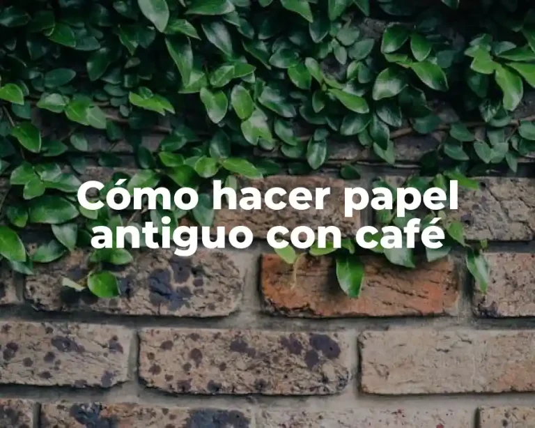Cómo hacer papel antiguo con café