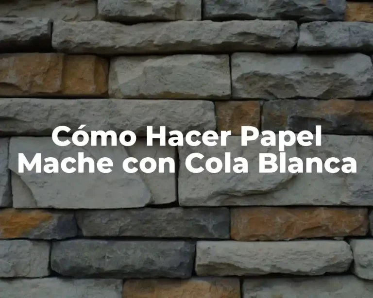 Cómo Hacer Papel Mache con Cola Blanca