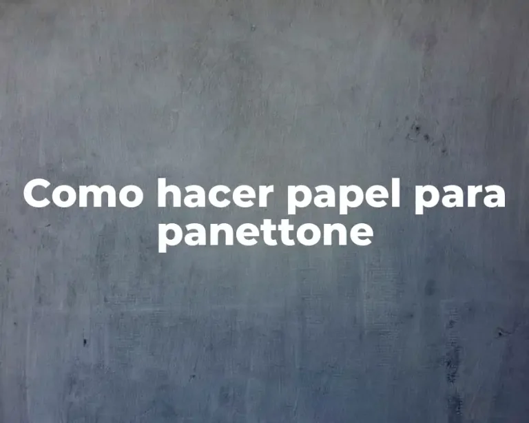 Como hacer papel para panettone