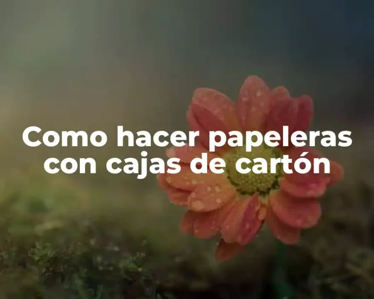 Como hacer papeleras con cajas de cartón