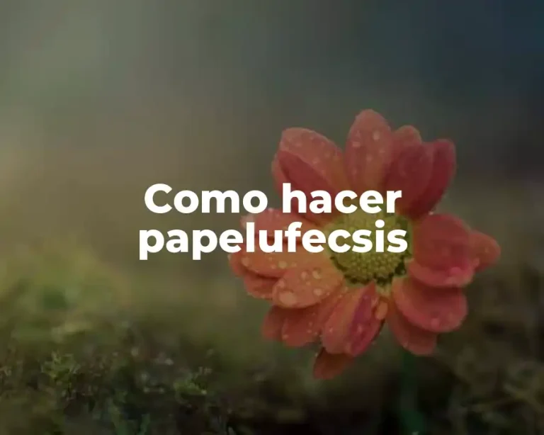 Como hacer papelufecsis