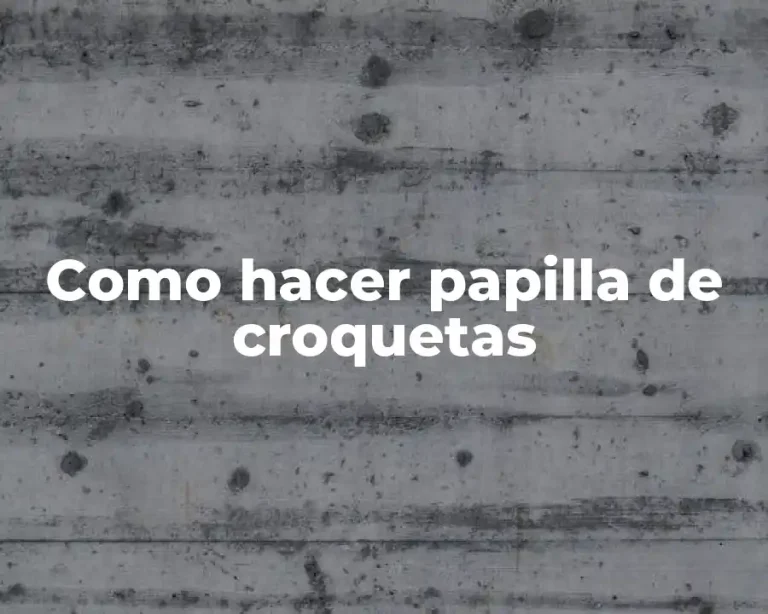 Como hacer papilla de croquetas