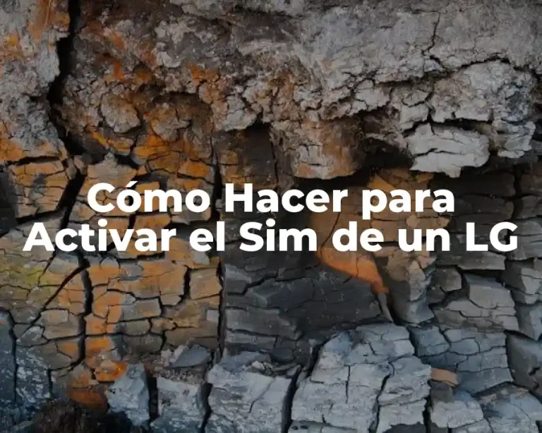 Cómo Hacer para Activar el Sim de un LG