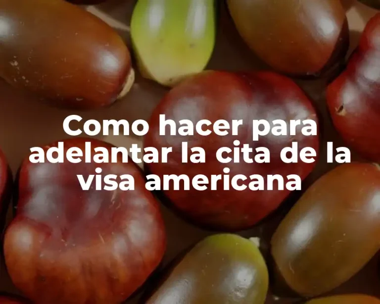 Como hacer para adelantar la cita de la visa americana