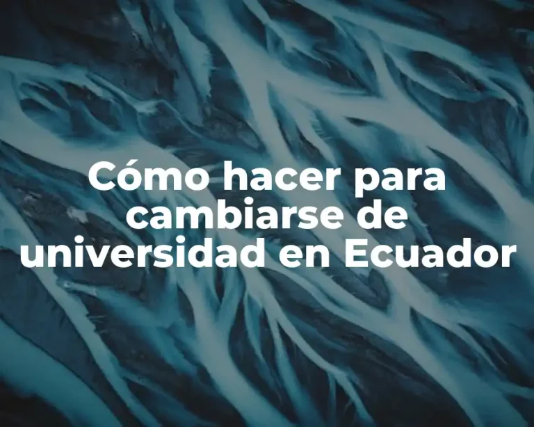 Cómo hacer para cambiarse de universidad en Ecuador