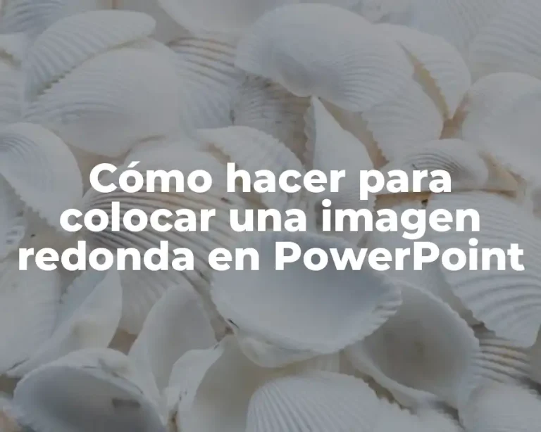 Cómo hacer para colocar una imagen redonda en PowerPoint