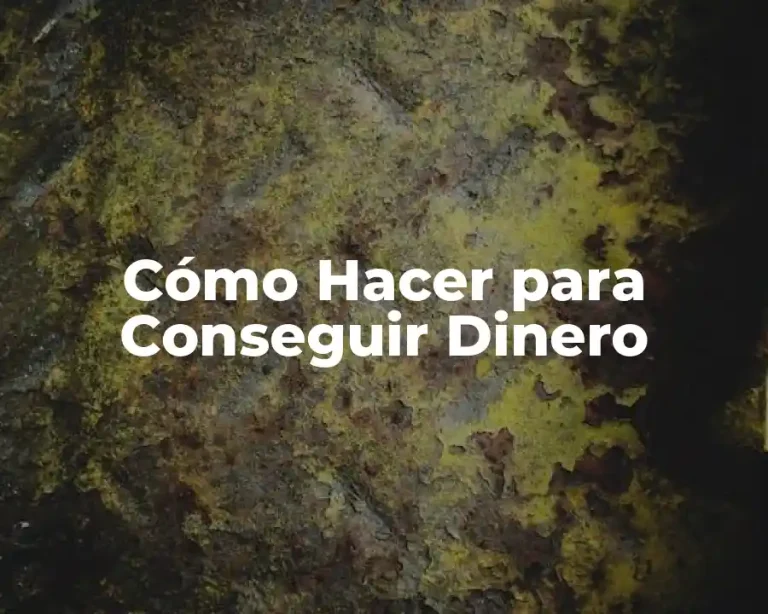 Cómo Hacer para Conseguir Dinero
