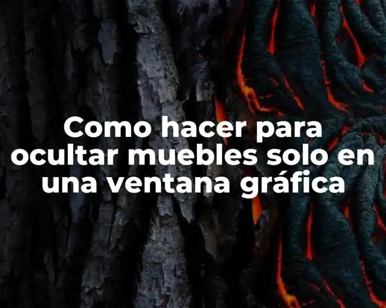 Como hacer para ocultar muebles solo en una ventana gráfica