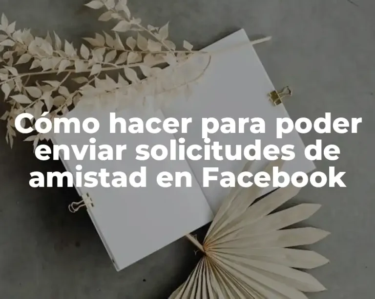 Cómo hacer para poder enviar solicitudes de amistad en Facebook