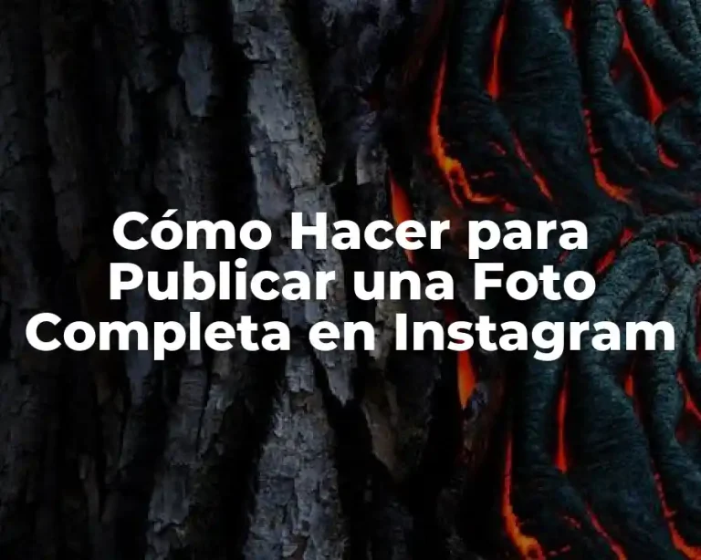 Cómo Hacer para Publicar una Foto Completa en Instagram